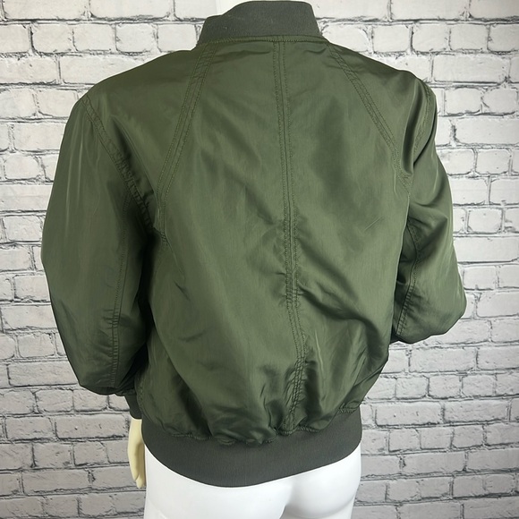 Express Green Bomber Jacket with Pockets - Picture 5 of 5